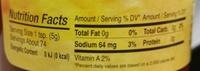 Mexican Hot Sauce Nutrition Label