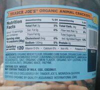 Organic Animal Crackers Nutrition Label