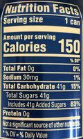 Pepsi Nutrition Label