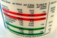 British Extra Thick Double Fresh Cream Nutrition Label