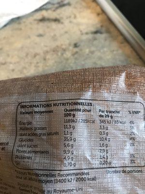 Pain Aux Crales Moelleux Tranch