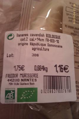 Bananes Cavendish Biologique Catgorie 2