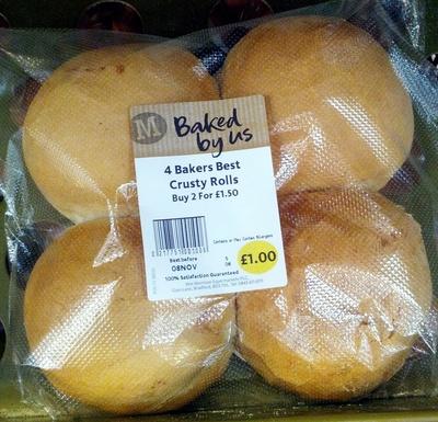 4 Bakers Best Crusty Rolls