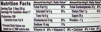 Genuine Chocolate Flavor Syrup Nutrition Label