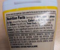 Ice Cubes, Cool Lemon Nutrition Label