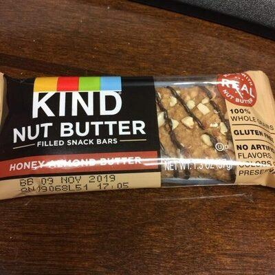 Honey Almond Butter Nut Butter Filled Snack Bars, Honey Almond Butter