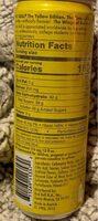 Yellow Edition Tropical Punch Energy Drink Nutrition Label