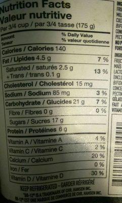 Yogourt Iogo Probiotique 2.5% Sans Lactose (fraises)