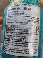 Peace Tea Sno-berry Nutrition Label