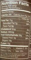Double Dark Chocolate Unleashed Muffin Nutrition Label