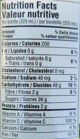 Extrme Green Nutrition Label