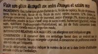 Pain Sans Gluten Aux Fruits Et Raisins Secs Ingredients