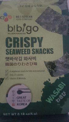 CJ Bibigo Crispy Seaweed Snacks - Wasabi Flavour (pack Of 3)