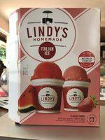 Lindy's, Homemade, Premium Italian Ice, Strawberry & Watermelon Report Card