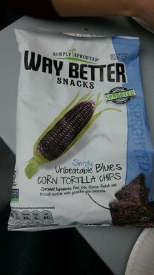 Way Better Snacks Simply Unbeatable Blues Tortilla Chips