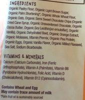 Organic Smart Cookies, Orange Chocolate Beet Ingredients