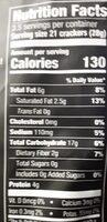 Rice Cracker Nutrition Label