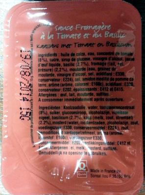 Sauce Fromagre  La Tomate Et Au Basilic