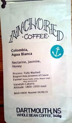 Caf Agua Blanca Colombie - Anchored Coffee