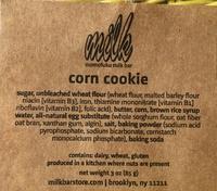Corn Cookie Report Card