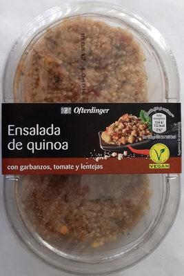 Ensalada De Quinoa Con Garbanzos, Tomate Y Lentejas