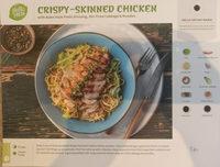 Crispy-Skinned Chicken With Asian Style Pesto Dressing, Stir-Fried Cabbage & Noodles Report Card