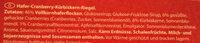 Hafer-Riegel ';plus'; Ingredients