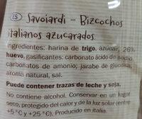 Savoiardi Lffelbiskuit Ingredients