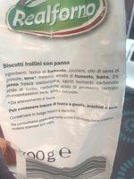 Biscotti, Panna Ingredients