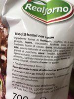 Fior Di Cacao E Nocciole Ingredients