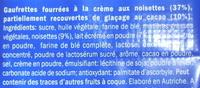 Gaufrettes Fourres Lait-noisettes Ingredients