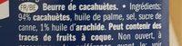 Beurre De Cacahute Ingredients