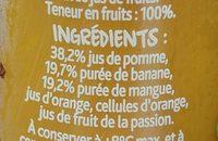 Frullato Mela Banana Mango Ingredients