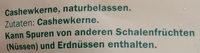 Cashewkern Naturbelassen Ingredients
