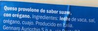 Provolone Con Organo Ingredients