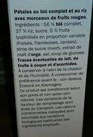 Ptales De Bl Fruits Rouges Ingredients
