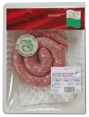 Saucisse Rtir Porc Au Poivre Vert Vaud
