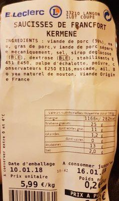 Saucisses De Francfort Kermene