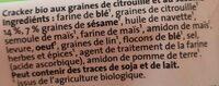 Crackers Cheese Sesame Ingredients