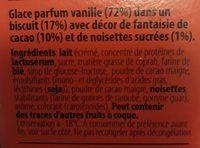 Cornet Vanille Ingredients