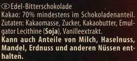 Edel-Bitterschokolade Ingredients