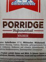 Porridge, Natur Ingredients