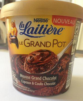 Mousse Grand Chocolat. Copeaux & Coulis Chocolat