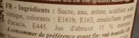 Sirop D'Abricot Ingredients