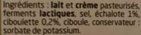 Chalote Et Ciboulette Ingredients