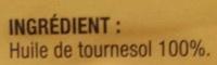 Huile De Tournesol Ingredients