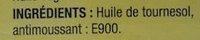 Huile Vgtale De Tournesol Pour Friture Ingredients