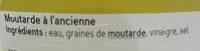 Moutarde  L'Ancienne Ingredients