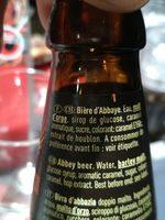 Cerveza Grimbergen Double-ambree 6'5% 33CL Ingredients