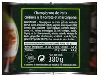 Champignons De Paris Au Mascarpone, Tomate Et Piment D\'Espelette Ingredients